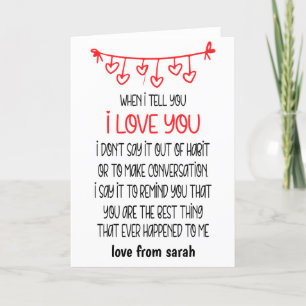När jag säger att jag Kärlek Helgkort