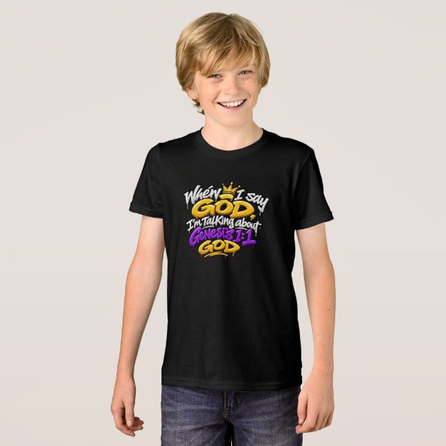 När jag säger Gud… T Shirt (Framsida Full)