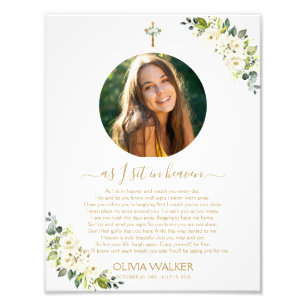 När jag sitter i himlen, fotografoets begravningss fototryck