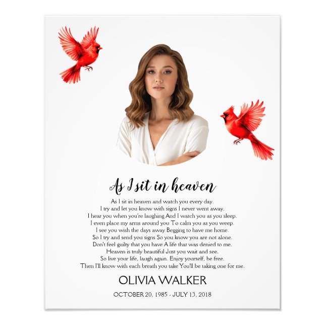 När jag sitter i himlen, fotografoets begravningss fototryck (Framsidan)