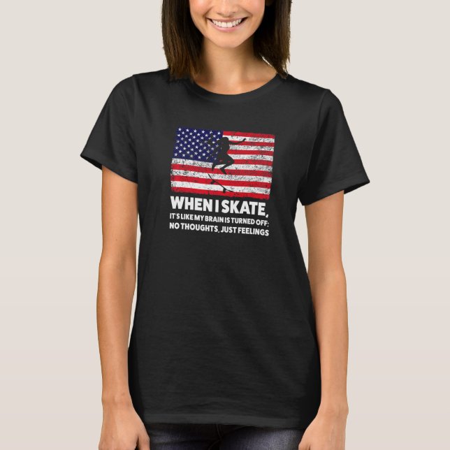 När jag skalar är det som skateboard t shirt (Framsida)
