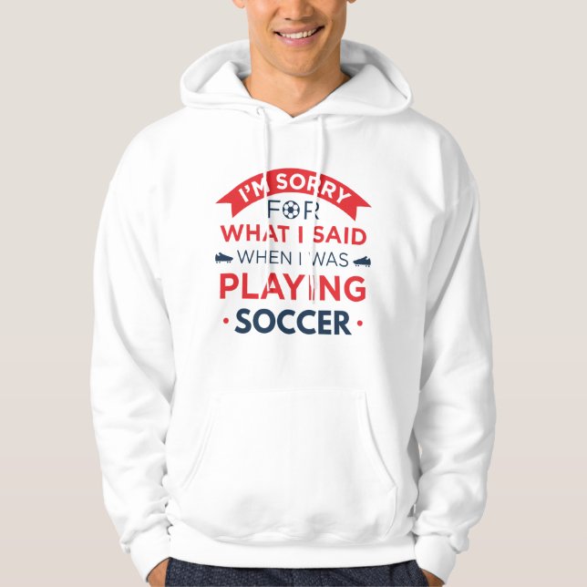 När jag spelade fotboll hoodie (Framsida)