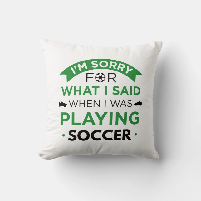 När jag spelade fotboll kudde (Framsida)