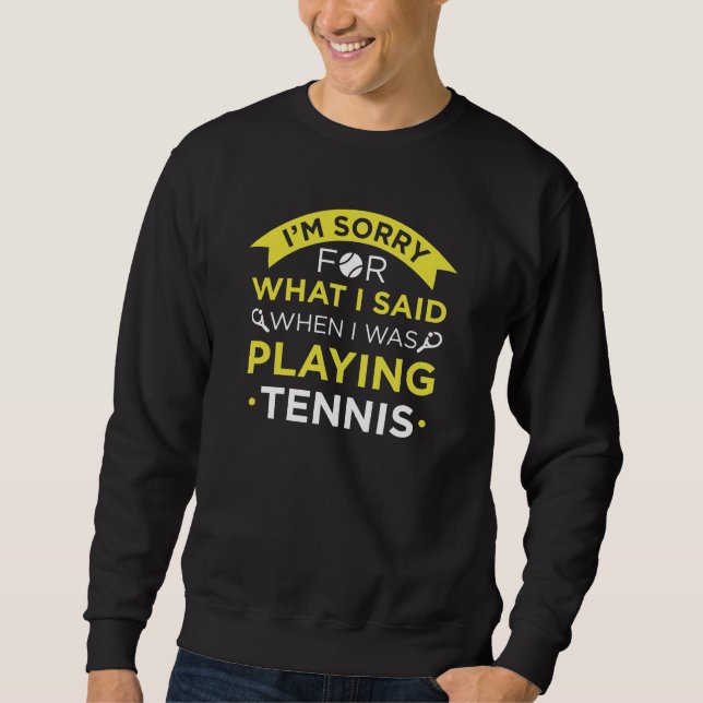 När jag spelade tennis lång ärmad tröja (Framsida)