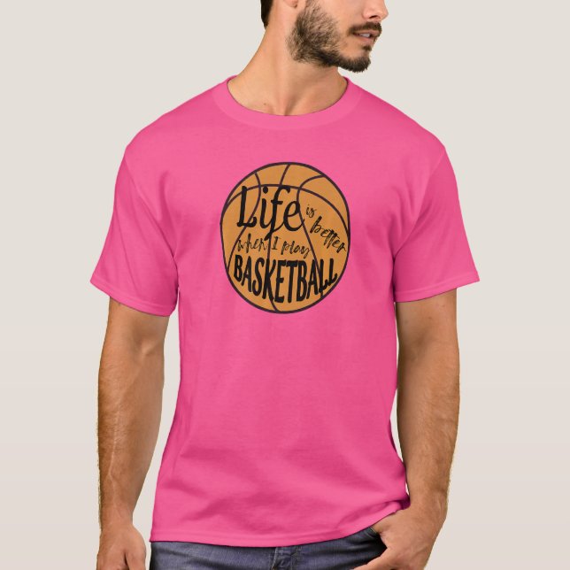 När jag spelar basketboll t shirt (Framsida)
