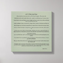 När jag stänger min Ögon Canvastryck