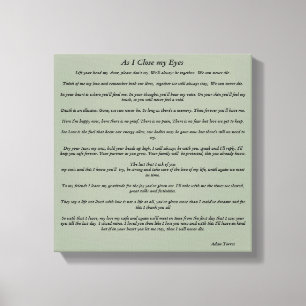 När jag stänger min Ögon Canvastryck