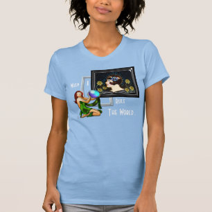 När jag styr världen - Art Deco Stil Tee Shirt