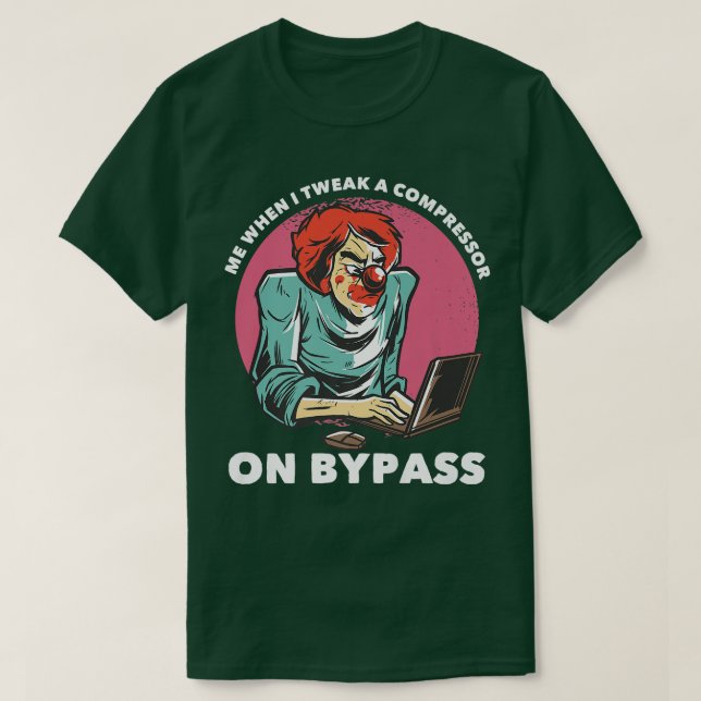 När jag tänder en kompressor på omringning av musi t shirt (Design framsida)