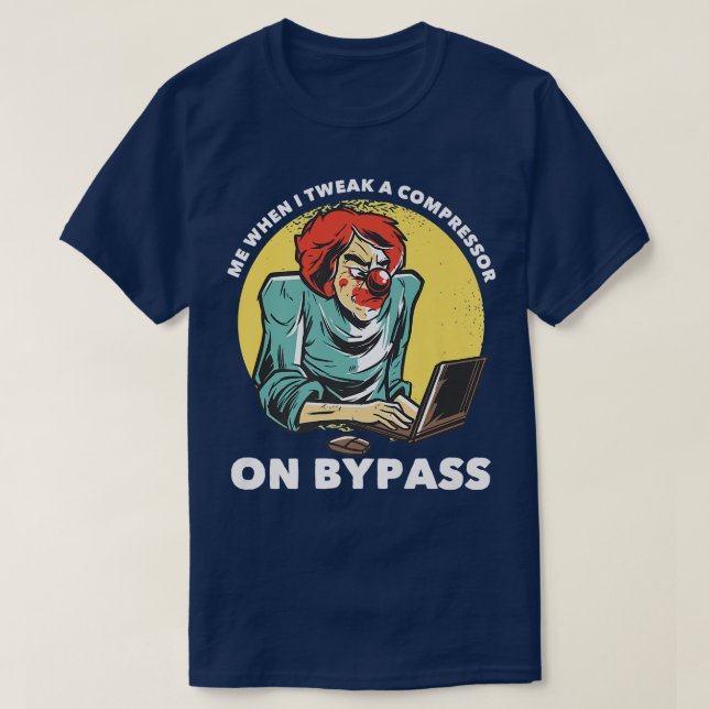 När jag tänder en kompressor på omringning av musi t shirt (Design framsida)