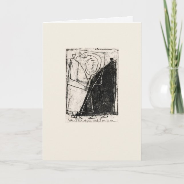 När jag tittar på dig ser jag mig kort (Framsida)