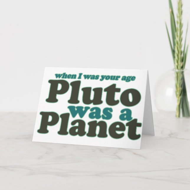När jag var din ålder var Pluto en planet Kort (Framsida)