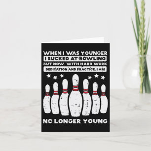 När jag var Younger Bowling Funny Humor Gag Bowlar Kort