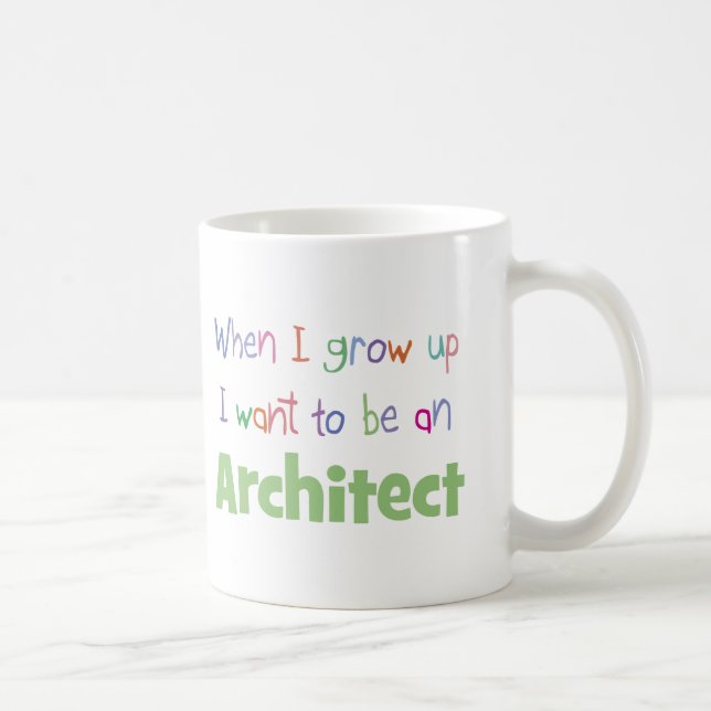 När jag växer upp arkitekten kaffemugg (Höger)