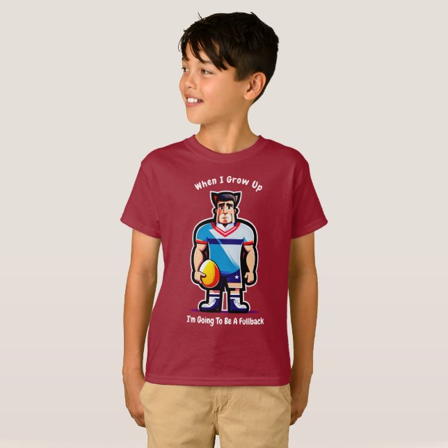 När jag växer upp - Barn Rugby T-Shirt (Hel framsida)