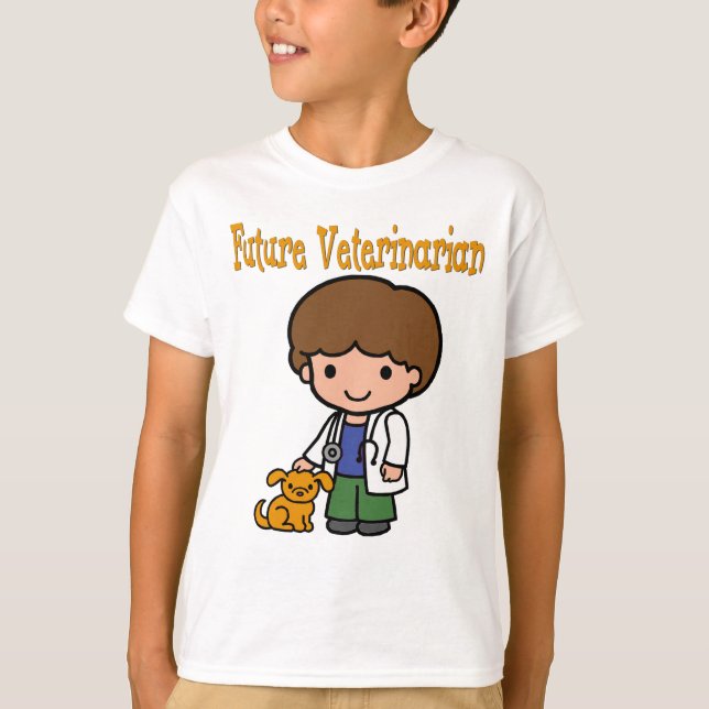 När jag växer upp den framtida veterinären t-shirt (Framsida)
