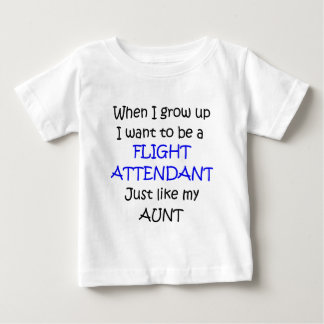 När jag växer upp flygvärdinnatext endast tee shirt