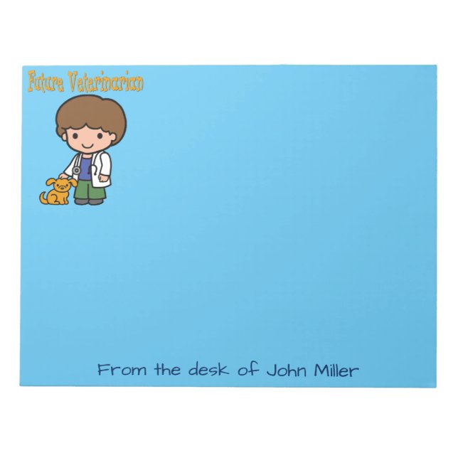 När jag växer upp för framtida veterinär anteckningsblock (Framsida)
