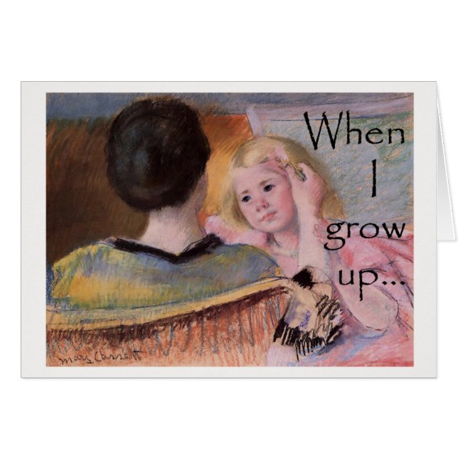 När jag växer upp… hälsningskort (Framsidan Horizontal)