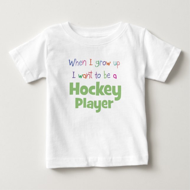 När jag växer upp Hockey Player Tee (Framsida)