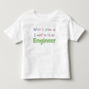 När jag växer upp Ingenjör T-shirt