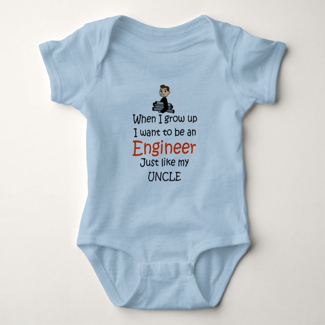 När jag växer upp ingenjören tee shirt (Framsida)