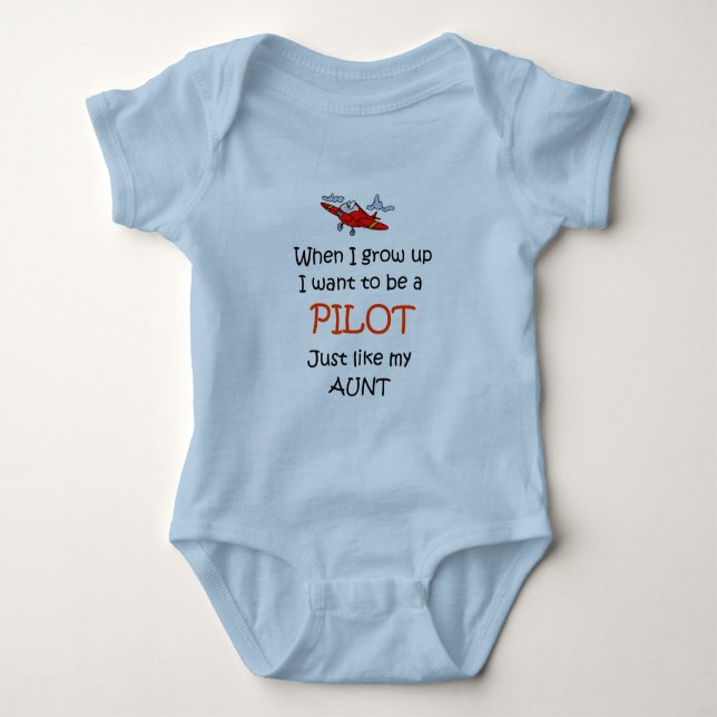När jag växer upp pilot- t-shirt (Framsida)