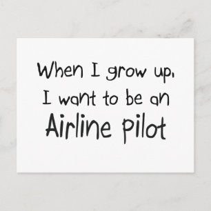 När jag växer upp vill jag vara en flygpilot vykort