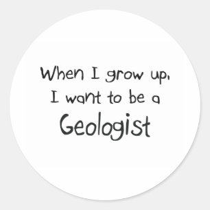 När jag växer upp vill jag vara geolog runt klistermärke