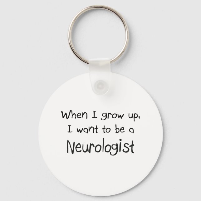 När jag växer upp vill jag vara neurolog nyckelring (Framsida)