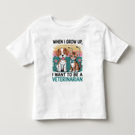 När jag växer upp vill jag vara veterinär T-Shirt