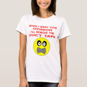 När jag vill ha ditt yttrande tar jag bort bandet tee shirt