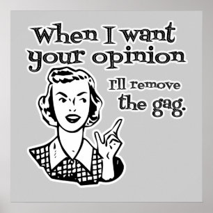 När jag vill ha ditt yttrande tar jag bort taggarn poster