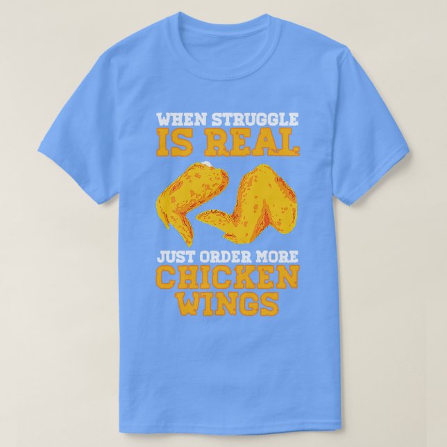När kampen är riktig beställ bara fler kycklingar  t shirt (Design framsida)