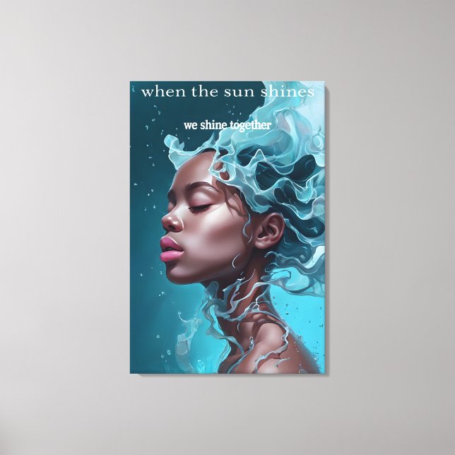 När Kanvastrycket sol skiner Canvastryck (Framsida)