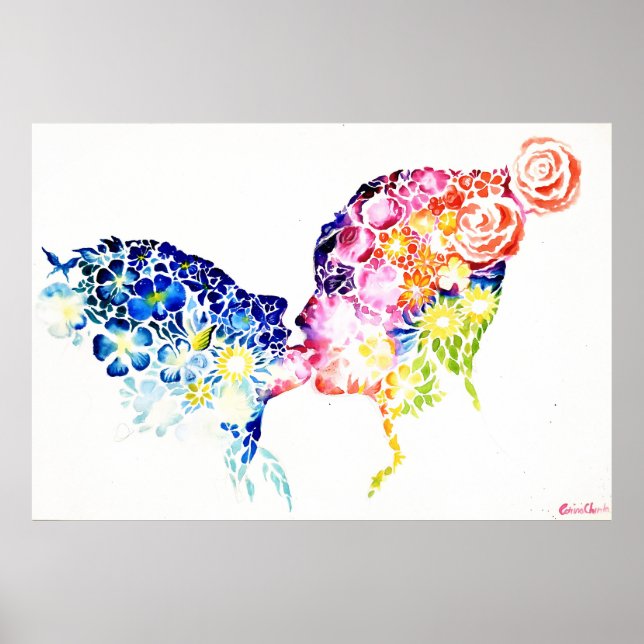 När kärlek blomstrar poster (Framsidan)