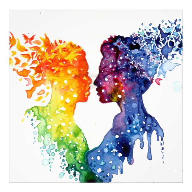 när kärlek ge du fjärilar fototryck (Framsidan)