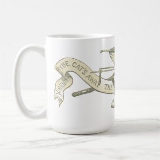 "När katten är borta, dansar råttan" Vintage Kaffemugg