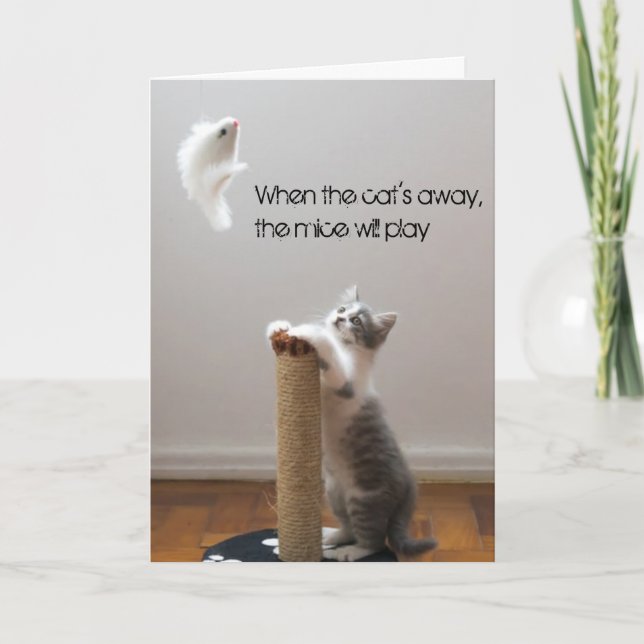 När katten är borta kommer mössen att spela kort (Framsida)