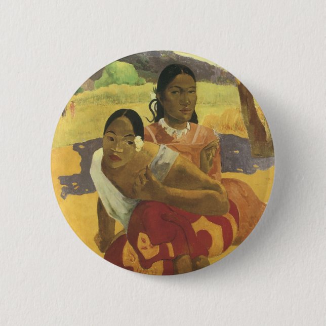 När kommer du att gifta dig? av Paul Gauguin, Vint Knapp (Framsida)