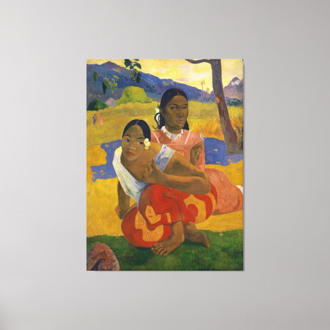 När kommer du att gifta dig med Paul Gauguin (1892 Canvastryck (Framsida)