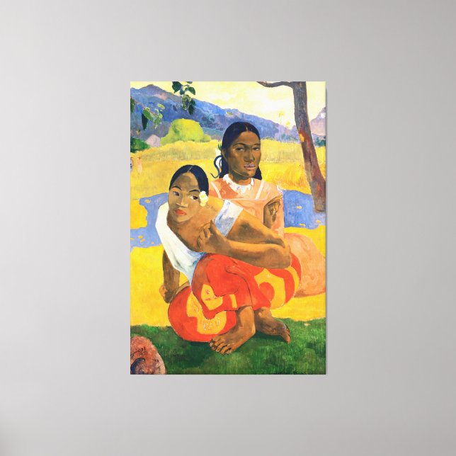 När kommer du att gifta dig? Paul Gauguin Canvastryck (Framsida)
