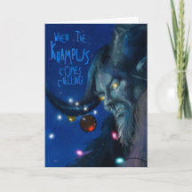 När Krampus ringer upp Helgdag Card