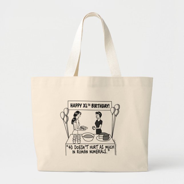 När kvinnavänd 40 hänger lös jumbo tygkasse (Framsidan)