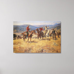 När Lag mullkastar Kant i Chance av CM Russell Canvastryck