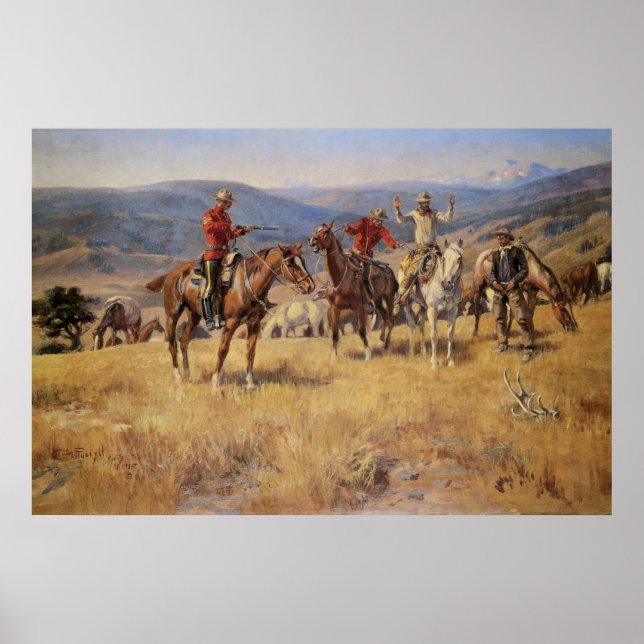 När Lag mullkastar Kant i Chance av CM Russell Poster (Framsidan)