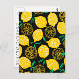 När Life Ge är du Lemons Sunny Gult Lemon Vykort