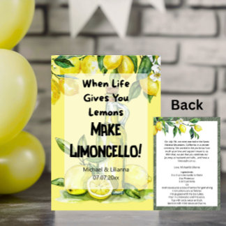 När Life Ge är du Limoncello Elopement Card Inbjudningar