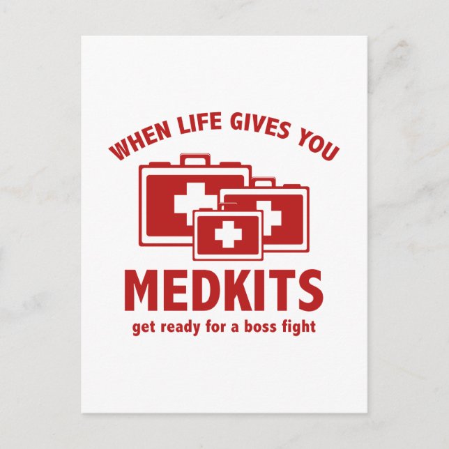 När Life Ge är du medkits Vykort (Framsida)