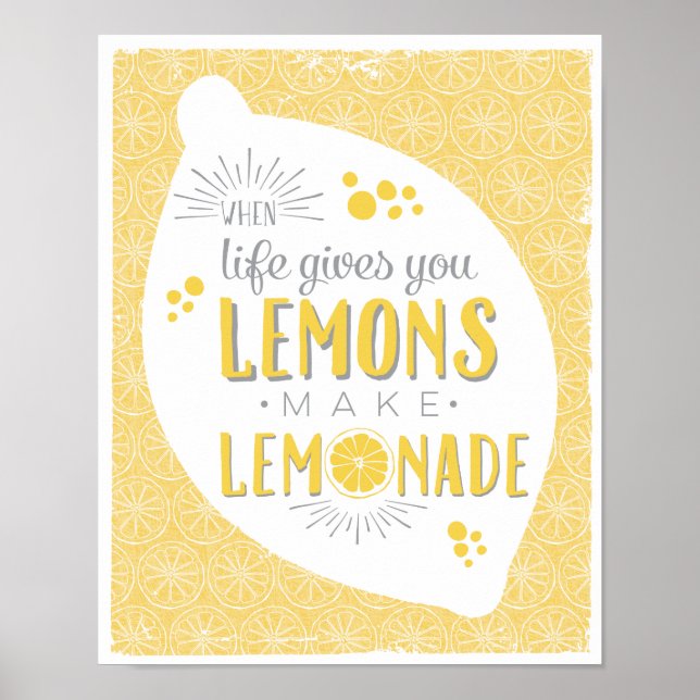 "När Life Ge du lejonger gör Lemonade-utskrift" Poster (Framsidan)
